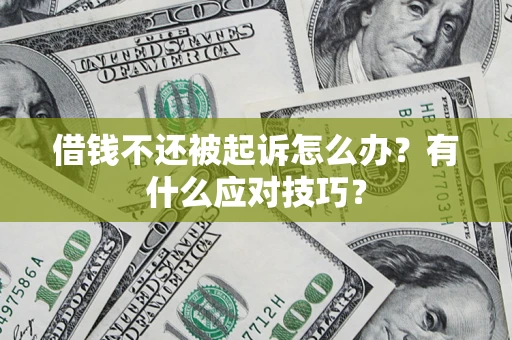 武汉借钱不还被起诉怎么办？有什么应对技巧？